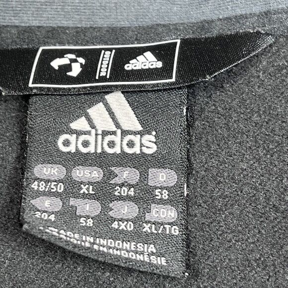 Adidas Track Jacket Mens Size XL Black Soft shell Formotion Nano-Tex Technology - Picture 14 of 16
